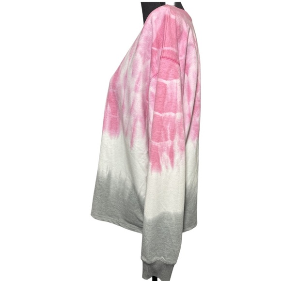 Pants Store Tie-Dye Pink and Gray Long Sleeve Top size Medium - Picture 2 of 6